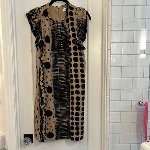 THML Black and Tan Midi Dress